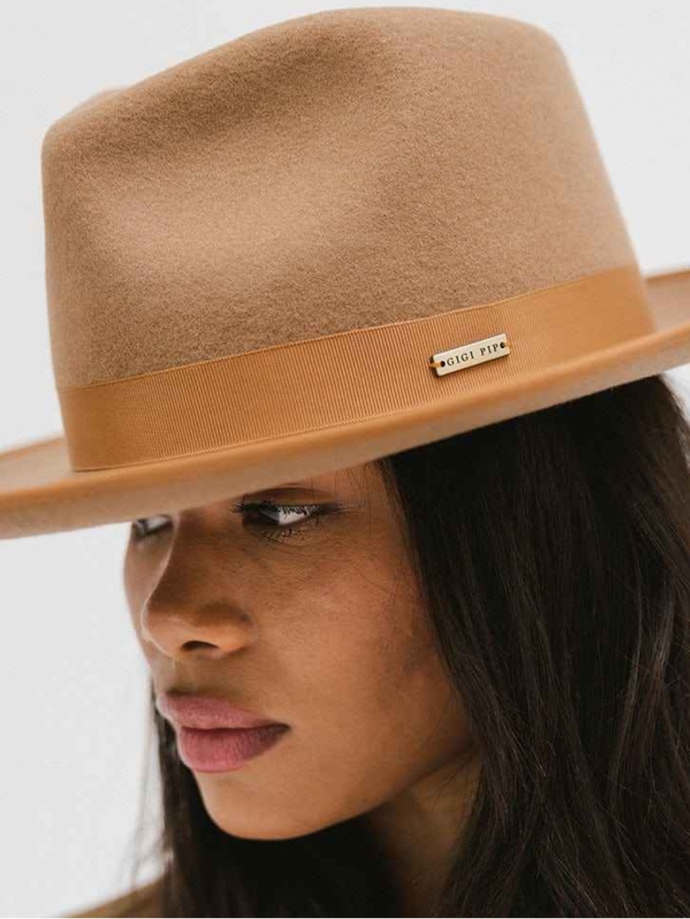 NWT Gigi Pip Oatmeal Monroe Rancher Felt Fedora Hat Size 61